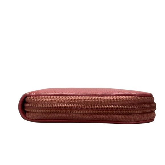 Auth CHANEL - Pink Calfskin Long Wallet - Picture 5 of 14